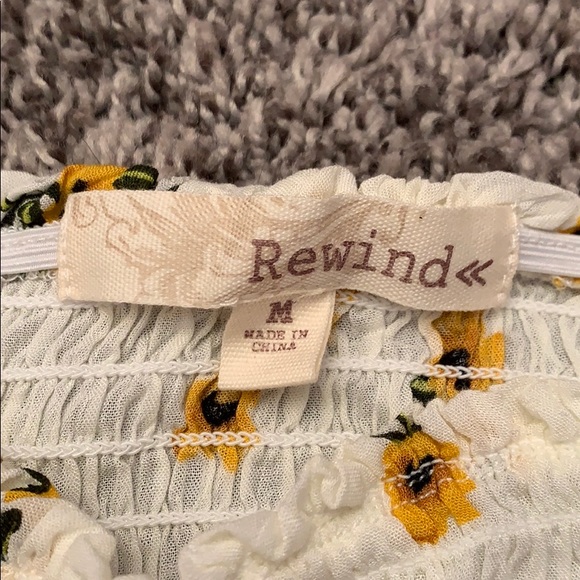 off the shoulder flower top - Picture 3 of 3